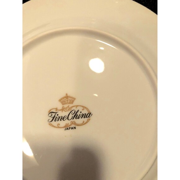 Fine China Dinner Salad Plates by Fine China of Japan 8 Piece Set Pattern FCJ46 - Picture 7 of 10